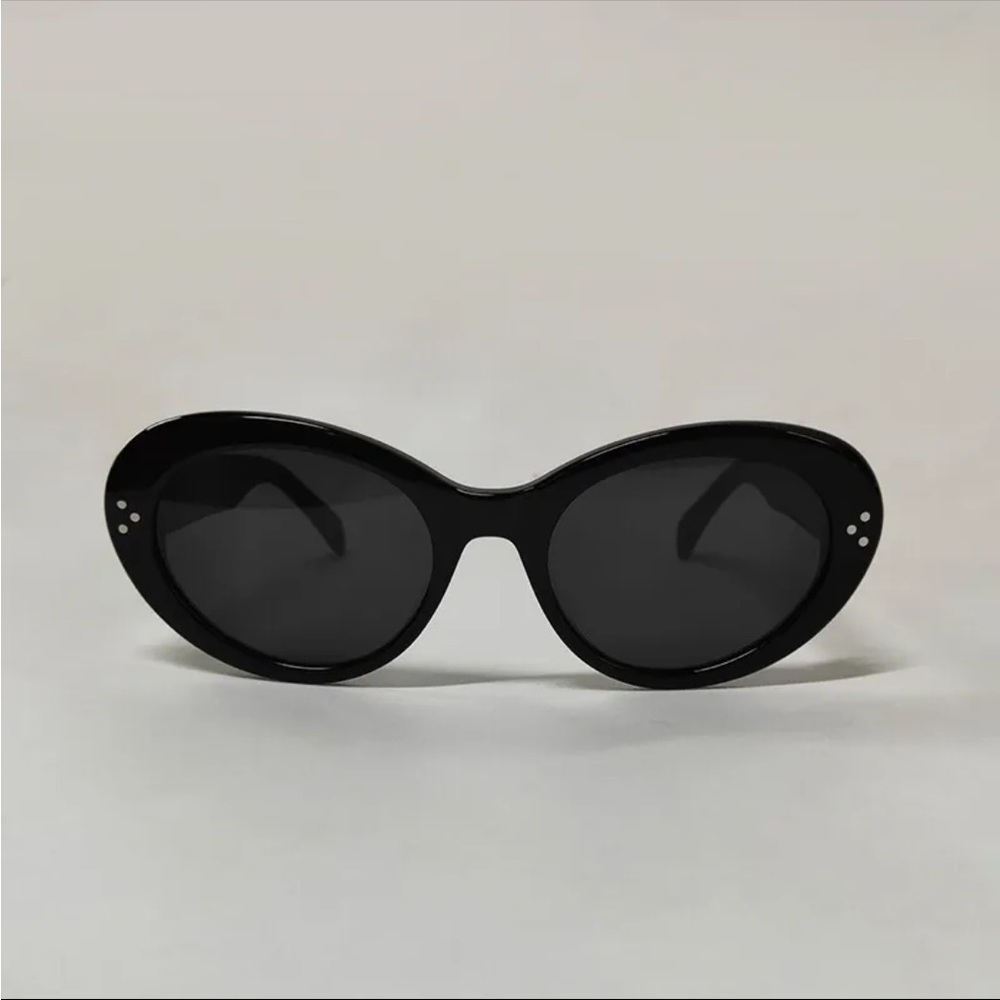 Celine Oval Cat Eye Sunglasses - Black